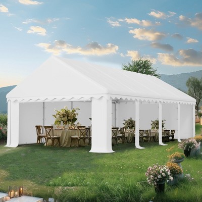 Captiva Designs 13 ft. x 30 ft. Outdoor Canopy Party Tent with Removable Side Walls - White