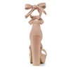 Allegra K Women's Open Toe Soft Insole Lace Up Platform Block Heel Sandals - 3 of 4