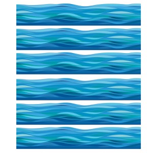 Eureka® Seas the Day Waves Deco Trim®, 37 Feet Per Pack, 6 Packs - 1 of 3