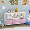 Book Racks Modern with Fabric Drawers and Anti-Tip Strap for Kids Room 35.43in Wide - 3irtyhousy - 3 of 4