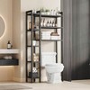 Over Toilet Storage with 8 - Tier Shelf Mass - Storage Open Rack Freestanding Bathroom Organizer Black Space Saver - 2 of 4