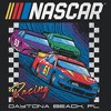 Womens NASCAR Colorful Racing Cars Daytona Beach Racerback Tank - 2 of 4