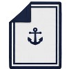 Sweet Jojo Designs Boy or Girl Gender Neutral Unisex Baby Crib Bedding Set - Anchors Away White and Blue 4pc - 3 of 4