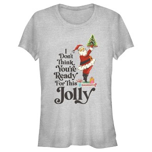 Juniors Womens Lost Gods Santa You're Ready for This Jolly T-Shirt - 1 of 4