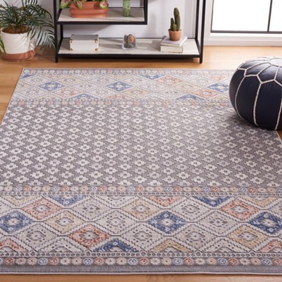 Gray Geometric Tufted 8' x 10' Wool Area Rug