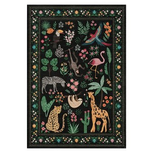 Vintage Animal Rugs, Washable Soft Low Pile Non Slip Large Carpet for Living Room, Nursery, Farmhouse, Hallway, Entryway, Laundry, Nursery, Kids Room - 1 of 4