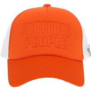 Pavilion Gift Company - Hunting People - Adjustable Orange Neoprene Mesh Hat - Hats - 1 of 4