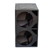 QPower QBOMB10TB Dual 10 Inch Triangle Ported Subwoofer Box w/ Bedliner Spray - 3 of 4