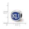 Black Bow Jewelry Sterling Silver Kansas Jayhawks NCAA Bead Charm - 3 of 4