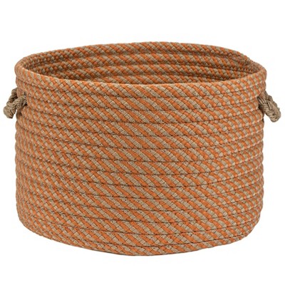 Colonial Mills Cabana Basket - Orange 13"x13"x9"  100% Polypropylene Round