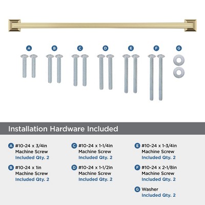 Champagne Bronze 18" Traditional Appliance Pull with Mounting Hardware