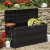 vidaXL Patio Storage Box Black 46.1"x17.7"x22" - 3 of 4