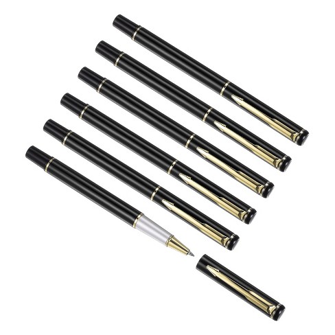 Unique Bargains Metal Smooth Writing Business Black Ink Medium Point Ballpoint Pen 6 Pcs - image 1 of 4