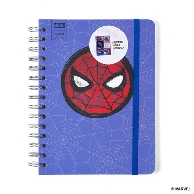 Yoobi Marvel Journal 6"x8" Spiral with Elastic Band Spider-Man Mask
