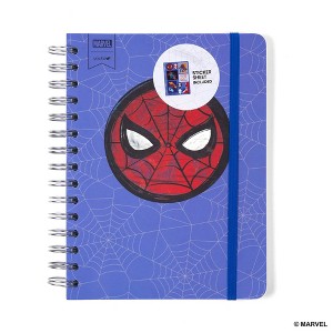 Yoobi Marvel Journal 6"x8" Spiral with Elastic Band Spider-Man Mask, School Supplies - 1 of 4