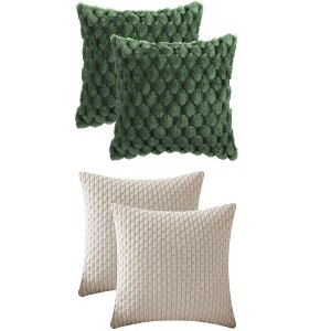 REGALWOVEN 4 Pcs Soft Cozy Throw Pillow Covers for Home Decor 16" x 16" - 1 of 4