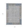 Taupe Beige And Blue Geometric Washable Indoor Outdoor Area Rug - 3 of 4