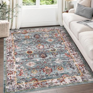 Area Rugs for Living Room, Rug for Bedroom, Contemporary Machine Washable Rug, Large Stain Resistant Carpet for Home Office, Pet & Kids Friendly - 1 of 4