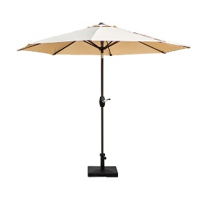 WestinTrends 9 Ft Outdoor Patio Market Table Umbrella with Square Concrete Base - 1 of 4