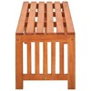 vidaXL 51.2" Weather-Resistant Solid Eucalyptus Wood Patio Bench, Easy-to-Clean Outdoor Garden Furniture with Natural Finish - 3 of 4