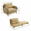 APRILSOUL Foldable sofa bed recliner,3-in-1 convertible, mid-century modern, for small spaces, three pillows,for bedroom study room guest - 4 of 4