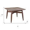 HomeRoots 46" Espresso Solid Wood Square Dining Table - 3 of 4