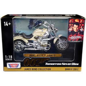 BMW R 1200 C Motorcycle Cream James Bond 007 "Tomorrow Never Dies" (1997) Movie 1/18 Diecast Model Car by Motormax - 1 of 3