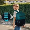 School Backpack, Lightweight Classic Cute Aesthetic Bookbag Daypack for Teen Boys Traveling/Gym/Middle School Navy Green - 2 of 4