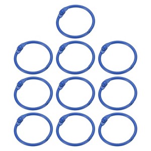 Unique Bargains Metal Anti-Rust Round Binder Rings for Key Chain Scrapbooks 10 Pcs - 1 of 4