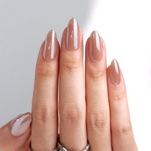 BTArtboxnails Chocolate Glazed Donut Almond Nails - Press On Nails - 1 of 4