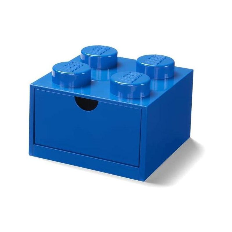 Room Copenhagen LEGO Desk Drawer 4 Knobs Stackable Storage Box | Blue, 1 of 4