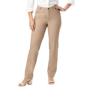 Jessica London Women's Plus Size Petite Classic Cotton Denim Straight-Leg Jean - 1 of 4