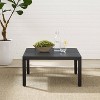 Piermont Outdoor Metal Sectional Coffee Table - Matte Black - Crosley - 3 of 4