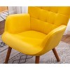 Kumasinova Modern Accent Chair with Ottoman,Velvet Arm Chair with Tufted Design,Comfy Reading Chair for Living Room&Bedroom,Living Room Furniture - 4 of 4
