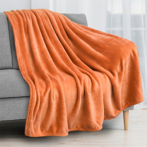 Target orange throw blanket sale