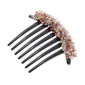 Unique Bargains Women's Crystal Bud Side Comb 1 Pc - 1 of 4