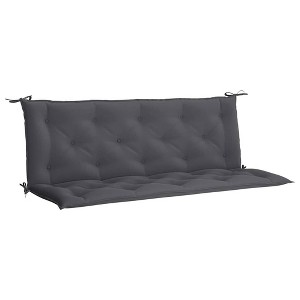 vidaXL Indoor/Outdoor Bench Cushions 2 pcs, Non-slip, Water-Repellent, Anthracite 59.1"x19.7"x2.8" - 1 of 4