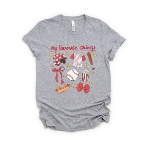 Simply Sage Market Women's Coquette Baseball Favorite Things Short Sleeve Graphic Tee - 1 of 4