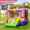 Costway Inflatable Bouncy Castle with Jumping Area Slide & Basketball Game - 2 of 4