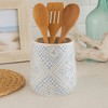 Beachcombers 6.1" x 7.48" Geometric Textured Pattern Kitchen Utensil Holder - 3 of 3