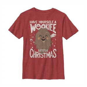 Boy's Star Wars Christmas Have Yourself a Wookie T-Shirt - 1 of 3