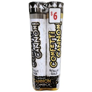 TNT Fireworks Gold & Silver Confetti Firework Multipack - 18pk: Compressed Air, Party Celebration, 11" Cannons - 1 of 4