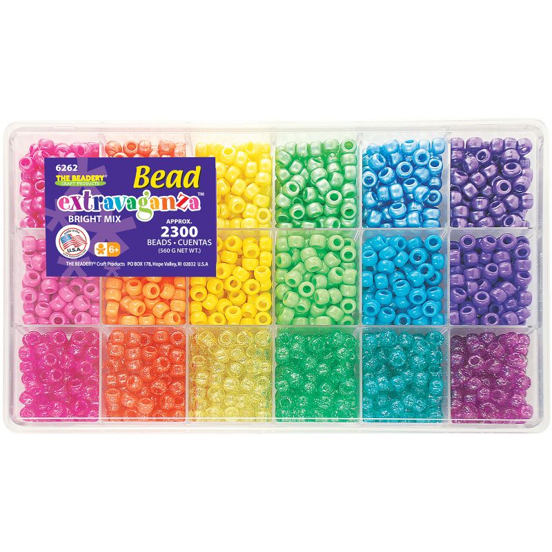 The Beadery Bead Extravaganza Bead Box Kit 19.75oz-Brights, 1 of 6