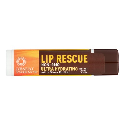 Desert Essence Lip Rescue Ultra Hydrating with Shea Butter - Case of 24 - 0.15 oz