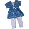 Doll Clothes Superstore Handmade Sweet & Stylish Blue Dress with Tights for 18 Inch Dolls - 4 of 4
