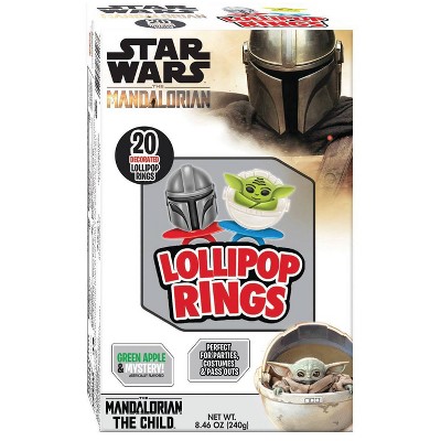 Star Wars Halloween Mandalorian Lollipop Rings - 8.46oz/20ct