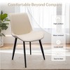 Lyngins Cozy Dining Chairs Set of 4, PU Leather Kitchen Chair, Upholstered Armless Chair with Metal Legs for Kitchen, Restaurant, Meeting Room - 4 of 4