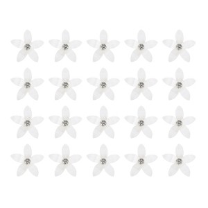 Unique Bargains Girl's Rhinestone Mini Floral Hair Clips 20 Pcs - 1 of 4