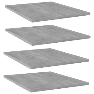 vidaXL Bookshelf Boards 4 pcs Concrete Gray 15.7"x19.7"x0.6" Engineered Wood - 1 of 4