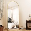 Beautyolove 71"x30" Arched Full Length Mirror Free Standing Leaning Hanging Mounted Mirrors Aluminum Frame, Gold - 3 of 4